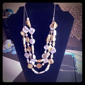 Gold and silver 3 layer necklace